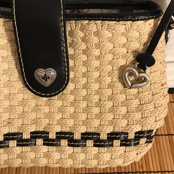 Brighton Straw Shoulder Bag w/ Leather Handle - Picture 4 of 8